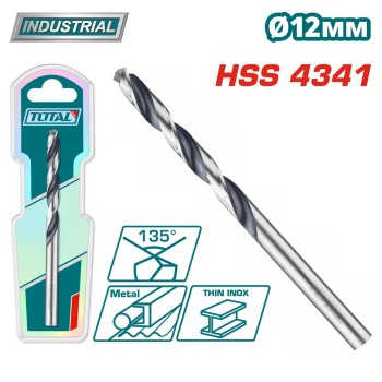 Сверло по металлу HSS 12 мм TOTAL TAC1201204