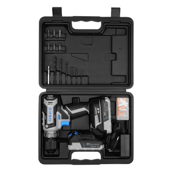 Дрель-шуруповерт аккумуляторная DEKO DKCD20V ONE + SET 63
