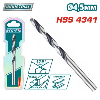 Сверло по металлу HSS 4,5 мм TOTAL TAC1200454