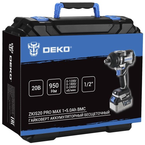 Гайковерт аккумуляторный DEKO ZKIS20 PRO MAX