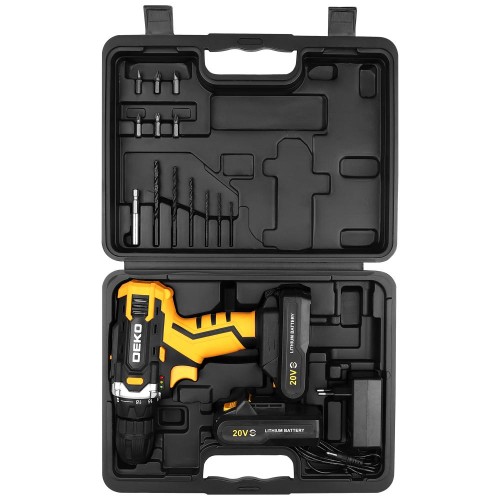 Дрель-шуруповерт аккумуляторная DEKO Banger 20V ONE + 083-1110