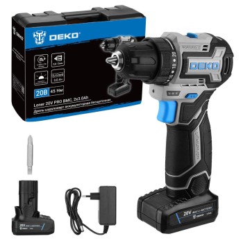 Дрель-шуруповерт аккумуляторная DEKO Loner 20V PRO 085-1010