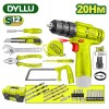 Дрель-шуруповерт с набором инструмента DYLLU DTDT1B77 (77 предметов)