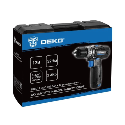 Дрель-шуруповерт аккумуляторная DEKO ZKCD12 SET6