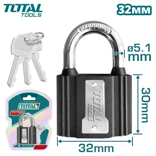 Замок навесной 32мм TOTAL TLK31321