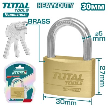 Замок навесной латунный 30мм TOTAL TLK32302