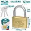 Замок навесной латунный 70мм TOTAL TLK32702