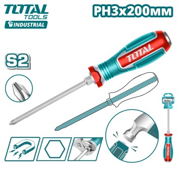 Отвертка крестовая PH3x200мм TOTAL TGTPH3200