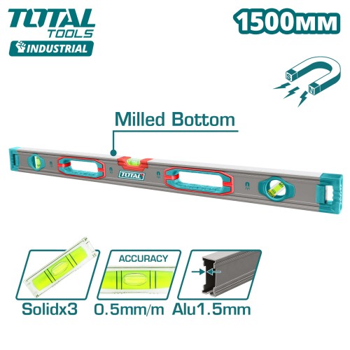 Уровень с магнитами 1500мм TOTAL TMT215028M