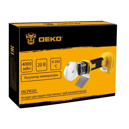 Паяльник для полипропиленовых труб аккумуляторный DEKO DKCPW20V