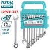 Набор ключей комбинированных с трещоткой TOTAL THT102RK0126 (12 шт)