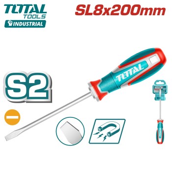 Отвертка SL8х200мм TOTAL TSDSL8200