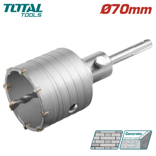 Коронка SDS-plus 70мм TOTAL TAC430701