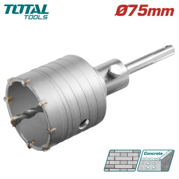 Коронка SDS-plus 75мм TOTAL TAC430751