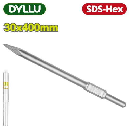 Зубило пиковое SDS-Hex 30х400мм DYLLU DTGZ1204