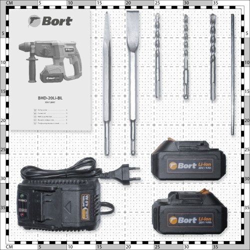 Перфоратор аккумуляторный Bort BHD-20Li-BL