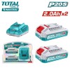 Аккумулятор (2) с зарядным устройством TOTAL TFBCPK2212