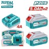 Аккумулятор (2) с зарядным устройством TOTAL TFBCPK2513