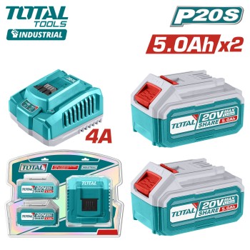 Аккумулятор (2) с зарядным устройством TOTAL TFBCPK2513