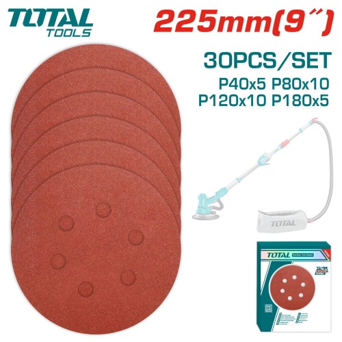 Набор шлифовальных кругов 225 мм TOTAL TAC225030 (30 штук)