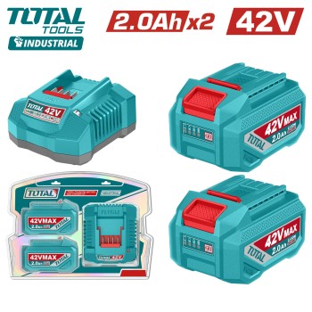 Аккумулятор (2) с зарядным устройством TOTAL TFBCPM20221