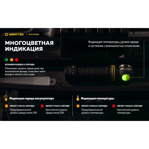 Фонарь Armytek Elf C2 Max USB-C Белый