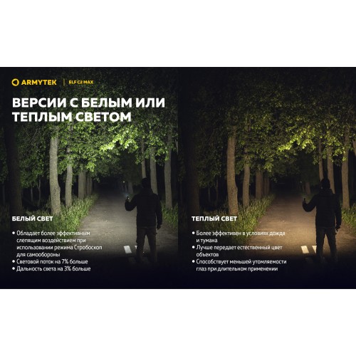 Фонарь Armytek Elf C2 Max USB-C Белый
