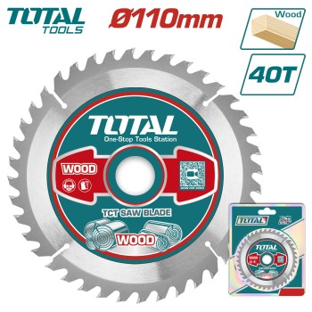 Диск пильный 110x20 мм 40 зубьев по дереву TOTAL TAC231115