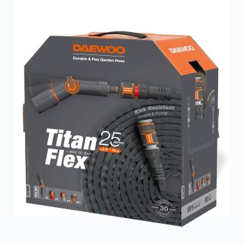Шланг для полива TitanFlex 25 метров с набором для полива DAEWOO DWH 9224