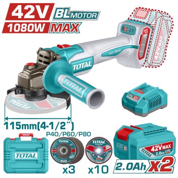 Углошлифмашина аккумуляторная TOTAL TAGLI4108112