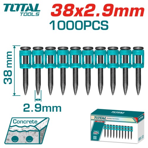 Гвозди по бетону 6,4x2,9x38 TOTAL TAC02381