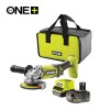 Углошлифмашина RYOBI RAG18125-1C40S система ONE +