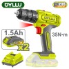 Дрель-шуруповерт аккумуляторная DYLLU DTCDP512