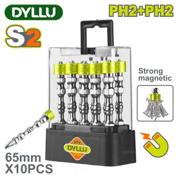 Бита ударная PH2 + PH2 65 мм DYLLU DTSV3B01 (10 шт)