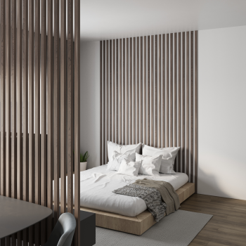 Интерьерная рейка МДФ STELLA Бриона Light Орех Бразильский 16*40*2700 (уп.8шт.)