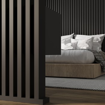 Интерьерная рейка МДФ STELLA Ривьера Black Edition 40*30*2700 (уп.4 шт.)