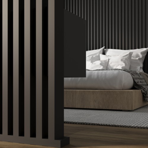 Интерьерная рейка МДФ STELLA Ривьера Black Edition 40*30*2700 (уп.4 шт.)