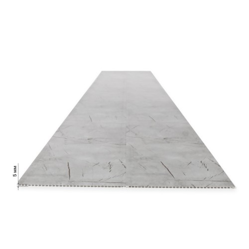 Панель ПВХ Stella Light Slim Мрамор Грей 673/1 / 2600х250х5 (15 шт./упак)
