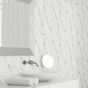 Панель ПВХ Stella Light Slim Мрамор Крестолла 671 / 2600х250х5 (15 шт./упак)