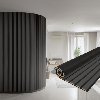 Панель стеновая акустическая МДФ Stella Comfort De Luxe Black Lead 600х600х9 (уп.1шт.)
