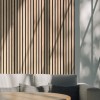 Панель Стеновая Акустическая МДФ Stella Trend Light Дуб Снежный 2780х600х21 (упак. 1шт.)