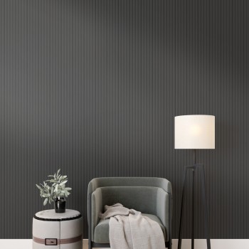 Панель Стеновая Реечная МДФ Stella Wave De Luxe Black Lead 2700x119x16 (4шт.упак.)