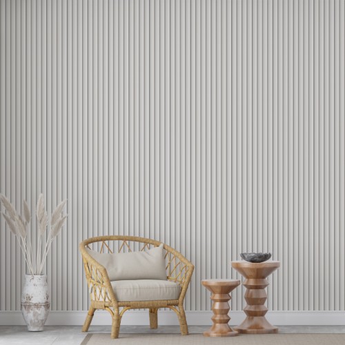 Панель Стеновая Реечная МДФ Stella Wave Standart Белый 2700x119x16 (4шт.упак.)