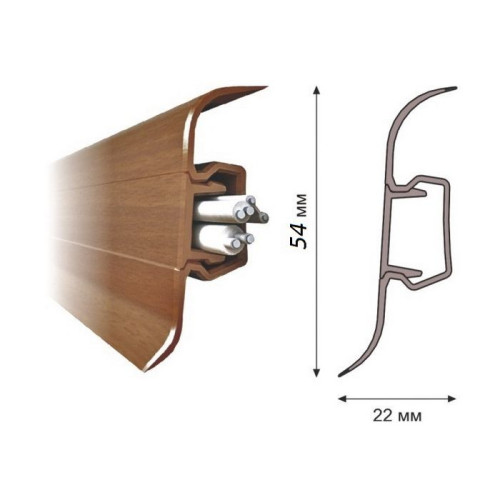 Плинтус напольный ПВХ Rico Leo 192 Дуб альмере