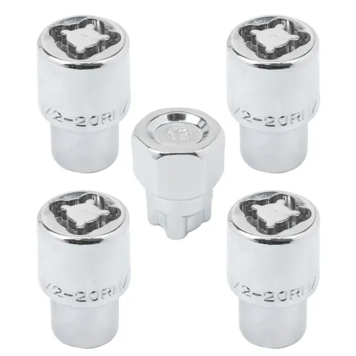 Набор секретных гаек на колесные диски 1/2''RH 5пр.