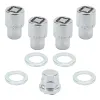 Набор секретных гаек на колесные диски 1/2''RH 5пр.