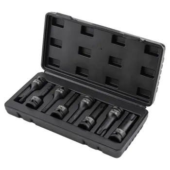 Набор головок-бит TORX ударных 8пр. 1/2''(T30, Т40, Т45, Т50, Т55, Т60, Т70, 80), в кейсе
