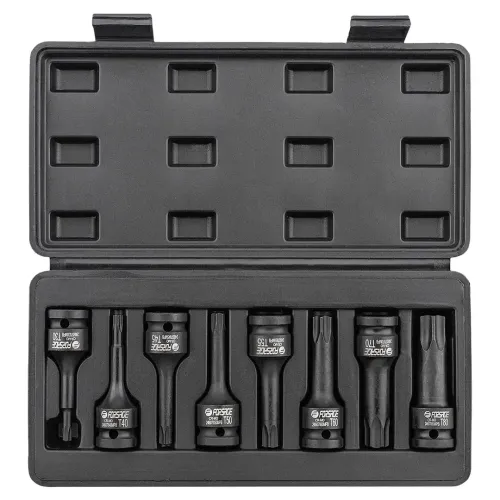 Набор головок-бит TORX ударных 8пр. 1/2''(T30, Т40, Т45, Т50, Т55, Т60, Т70, 80), в кейсе