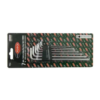 Набор ключей TORX Г-образных экстра длинных 7пр.(Т10,Т15,Т20,Т25,Т27,Т30,Т40) в пластиковом держателе