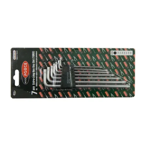 Набор ключей TORX Г-образных экстра длинных 7пр.(Т10,Т15,Т20,Т25,Т27,Т30,Т40) в пластиковом держателе